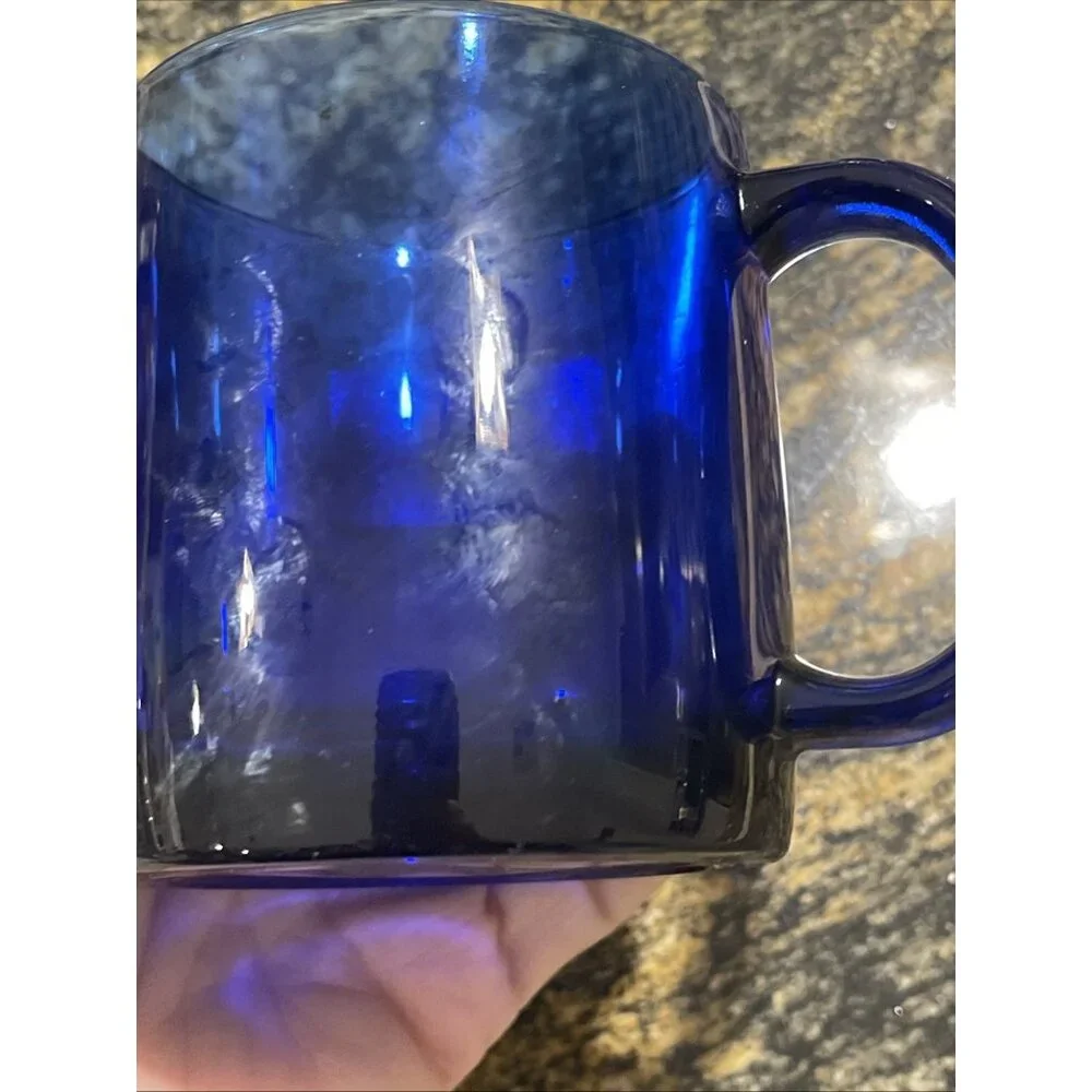 Hand Cast USA Pewter Plaque - Cobalt Blue Glass Cup Made In France Del Mar Horse